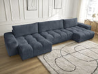 Anakin - Canapé Panoramique Fixe - Tissu Texturé - 3 Coussins