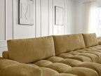 Anakin - Canapé Panoramique Fixe - Tissu Texturé - 3 Coussins