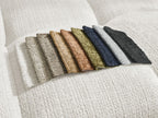 Anakin - Canapé Panoramique Fixe - Tissu Texturé - 10 Coussins