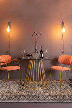 Floris - Mesa de comedor - Vidrio - Oro