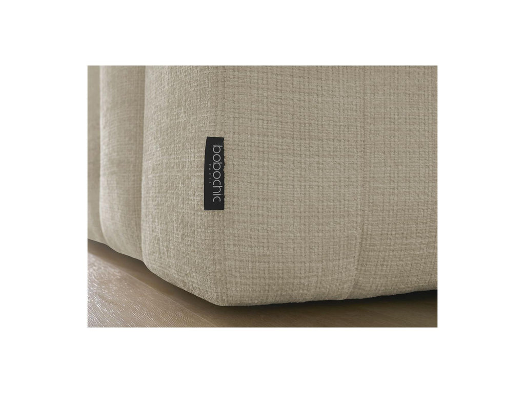 Anakin - Fixed 3-Seater Straight Sofa - Textured Fabric - 2 Cushions