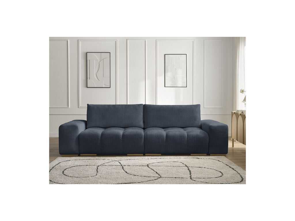 Anakin - Fixed 3-Seater Straight Sofa - Textured Fabric - 2 Cushions