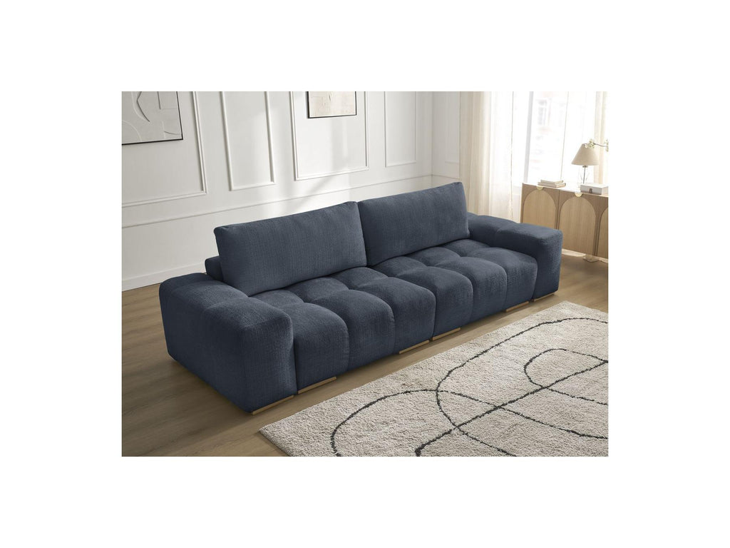 Anakin - Fixed 3-Seater Straight Sofa - Textured Fabric - 2 Cushions