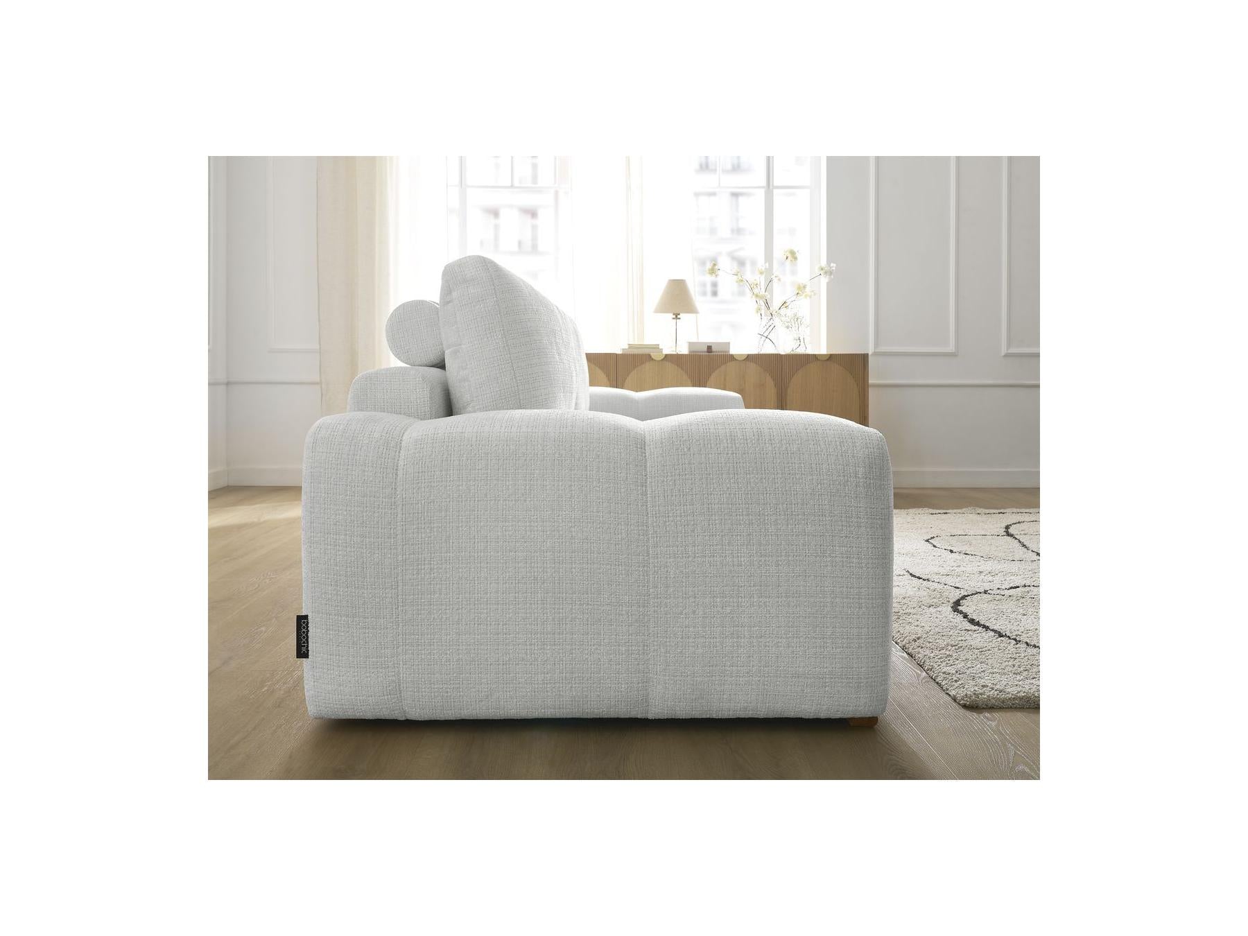 Anakin - Fixed 3-Seater Straight Sofa - Textured Fabric - 2 Cushions