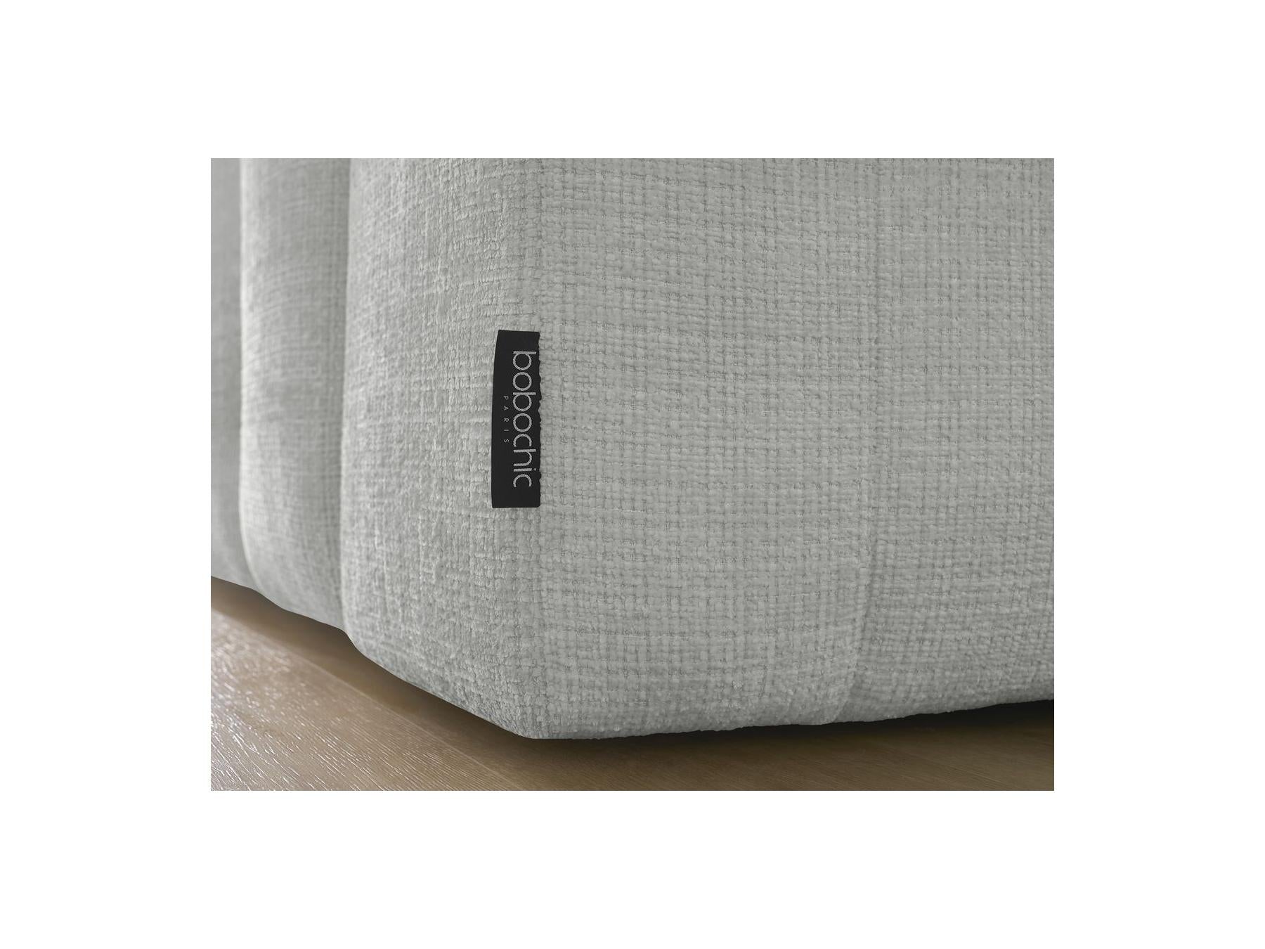 Anakin - Fixed 3-Seater Straight Sofa - Textured Fabric - 2 Cushions