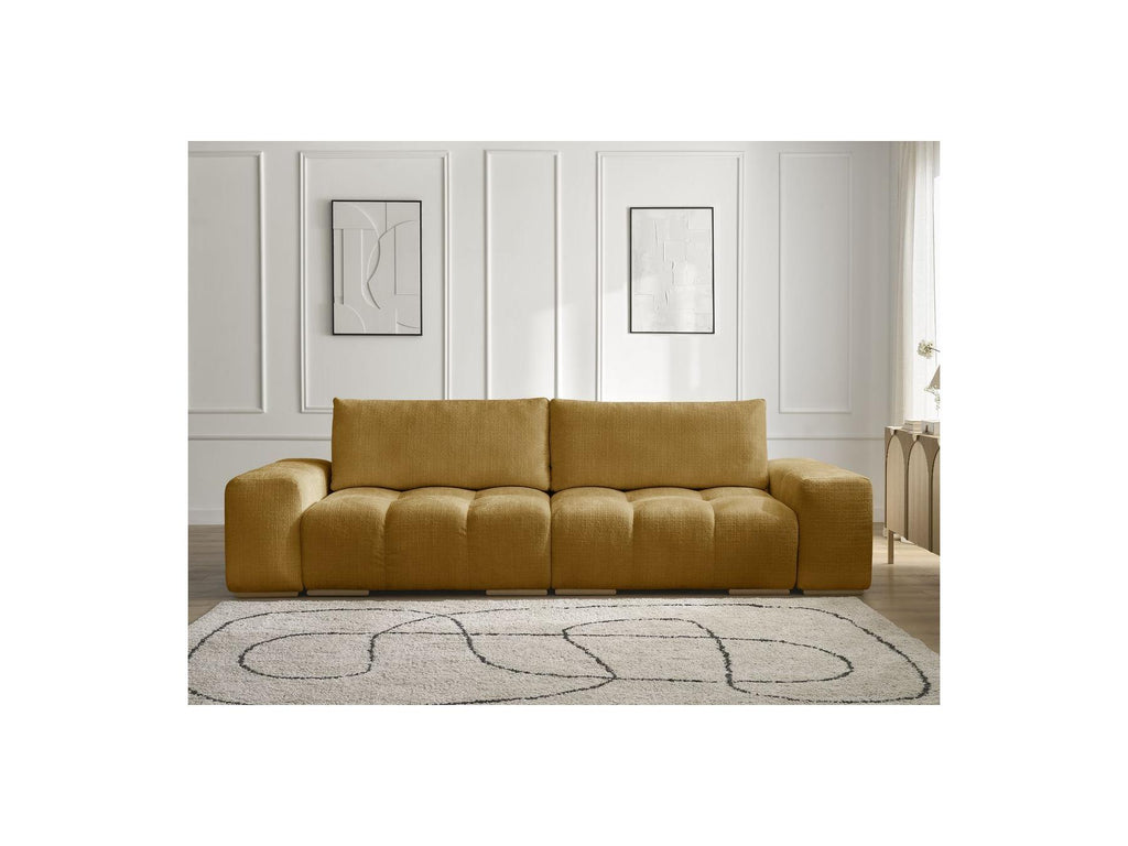 Anakin - Fixed 3-Seater Straight Sofa - Textured Fabric - 2 Cushions