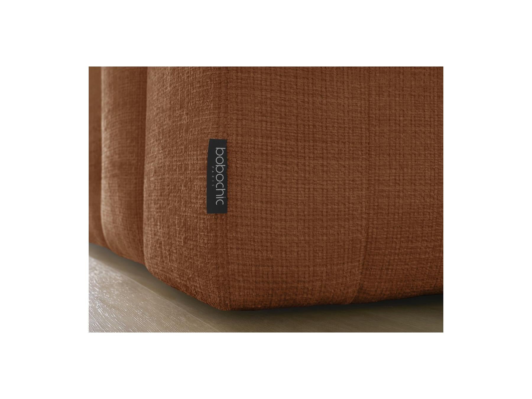 Anakin - Fixed 3-Seater Straight Sofa - Textured Fabric - 2 Cushions
