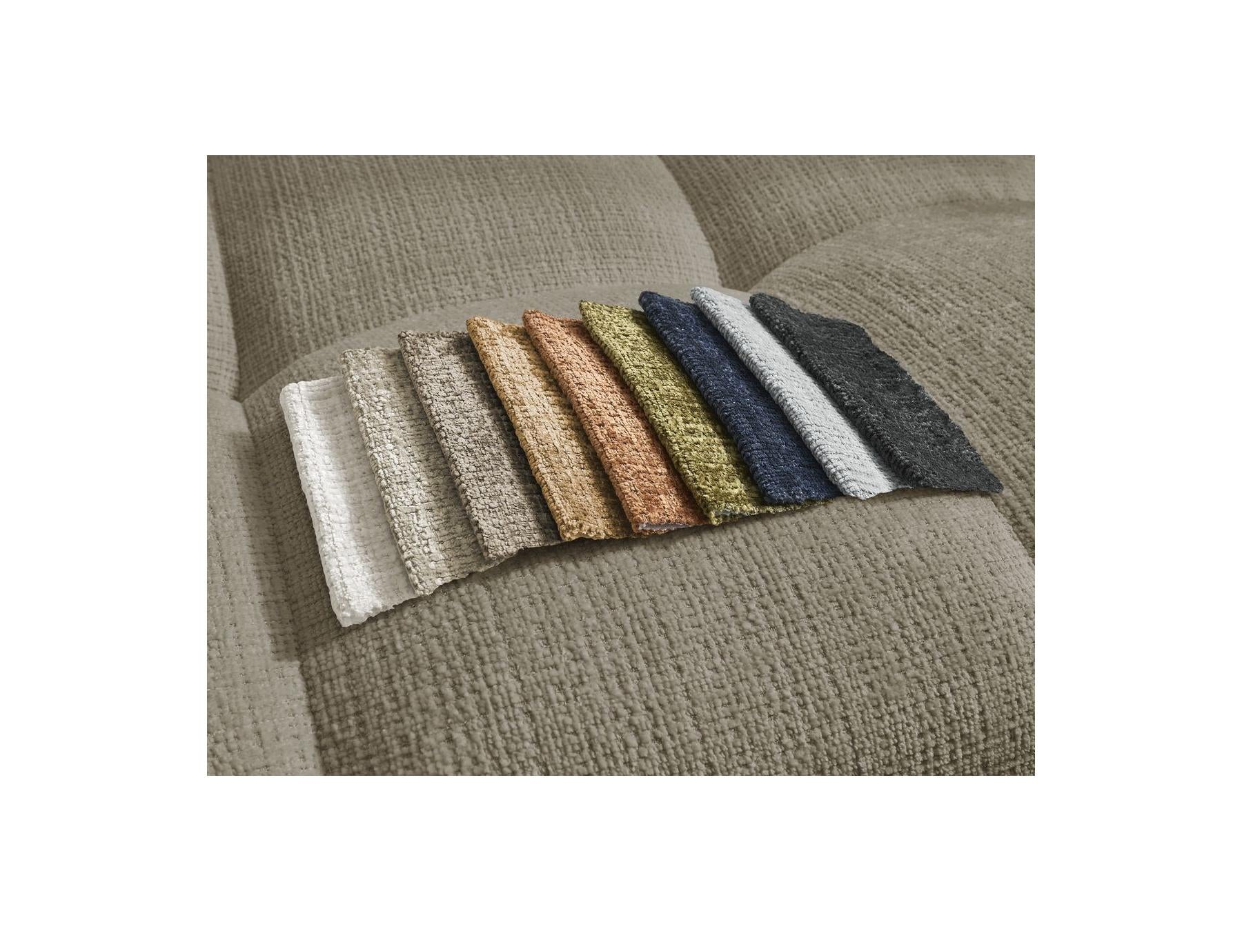 Anakin - Fixed 3-Seater Straight Sofa - Textured Fabric - 2 Cushions
