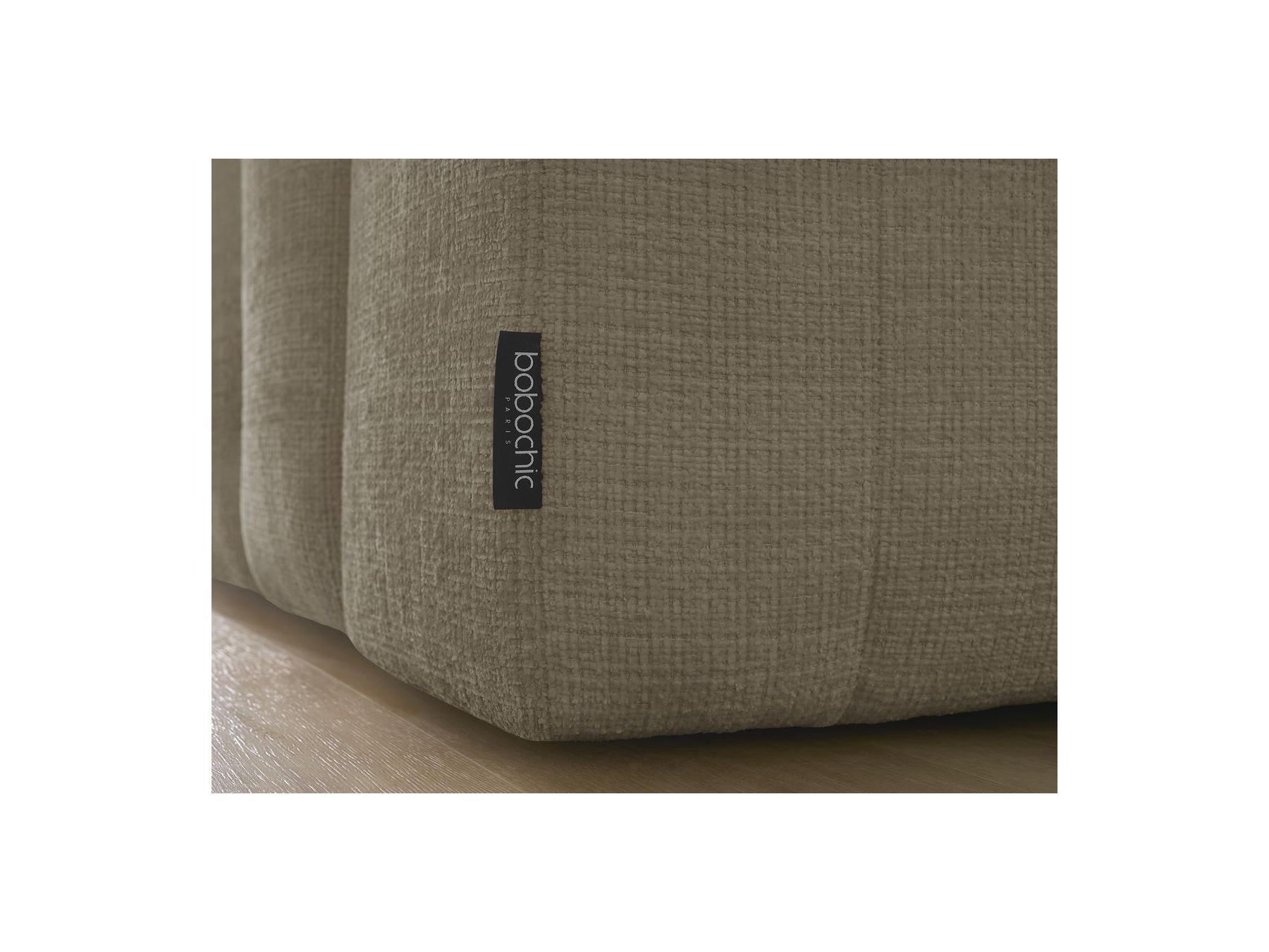 Anakin - Fixed 3-Seater Straight Sofa - Textured Fabric - 2 Cushions