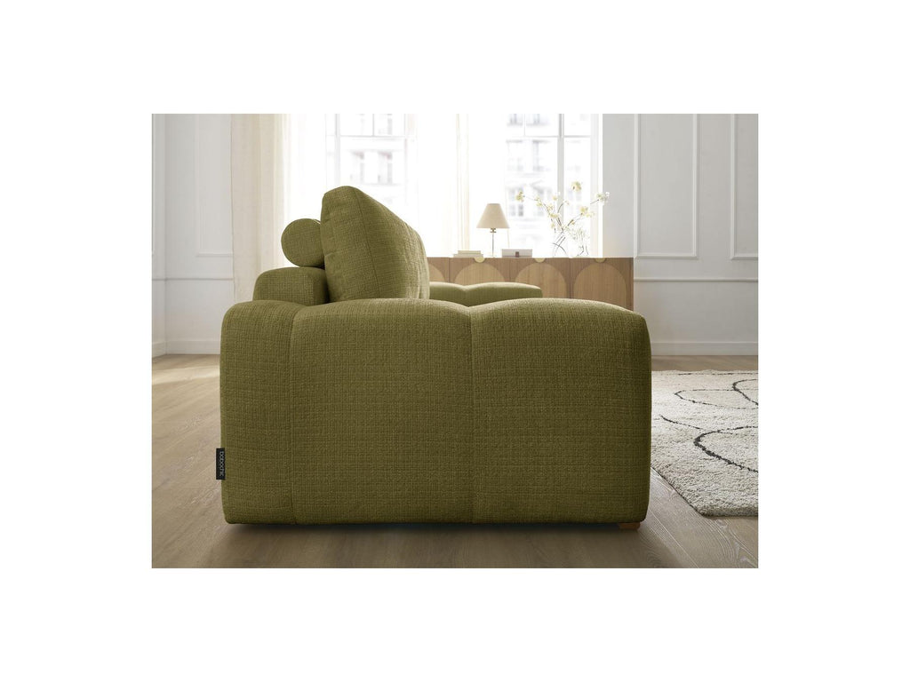 Anakin - Fixed 3-Seater Straight Sofa - Textured Fabric - 2 Cushions