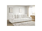 Anakin - Fixed Straight 3-Seater Sofa - Textured Fabric - 6 Cushions