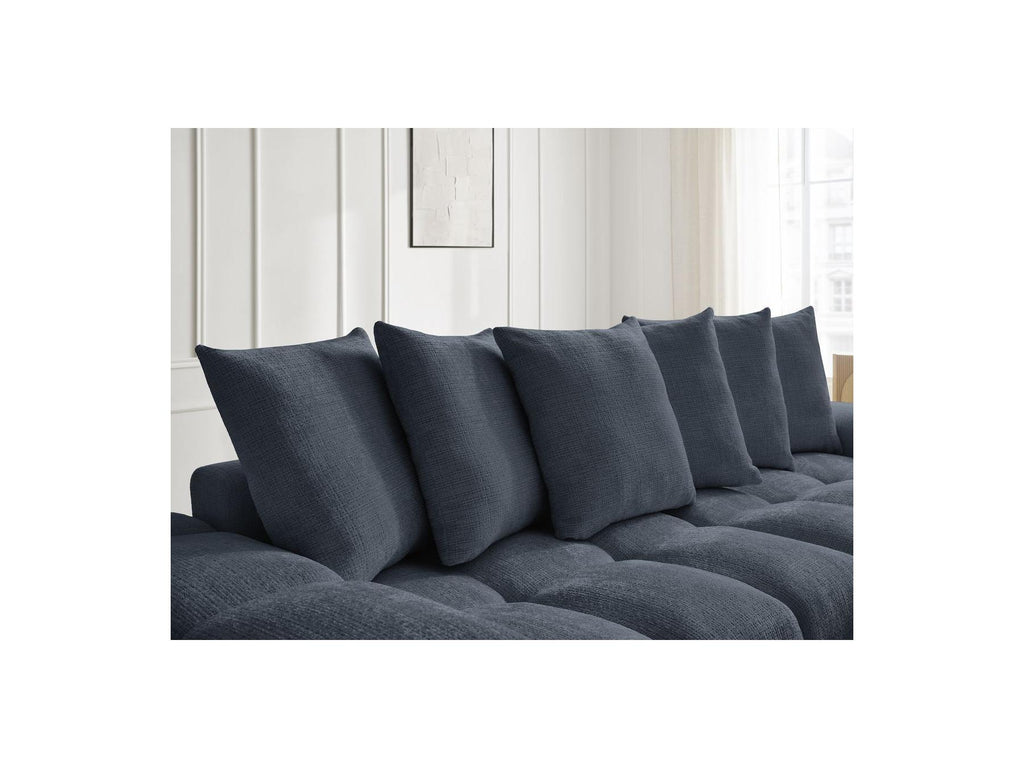 Anakin - Fixed Straight 3-Seater Sofa - Textured Fabric - 6 Cushions