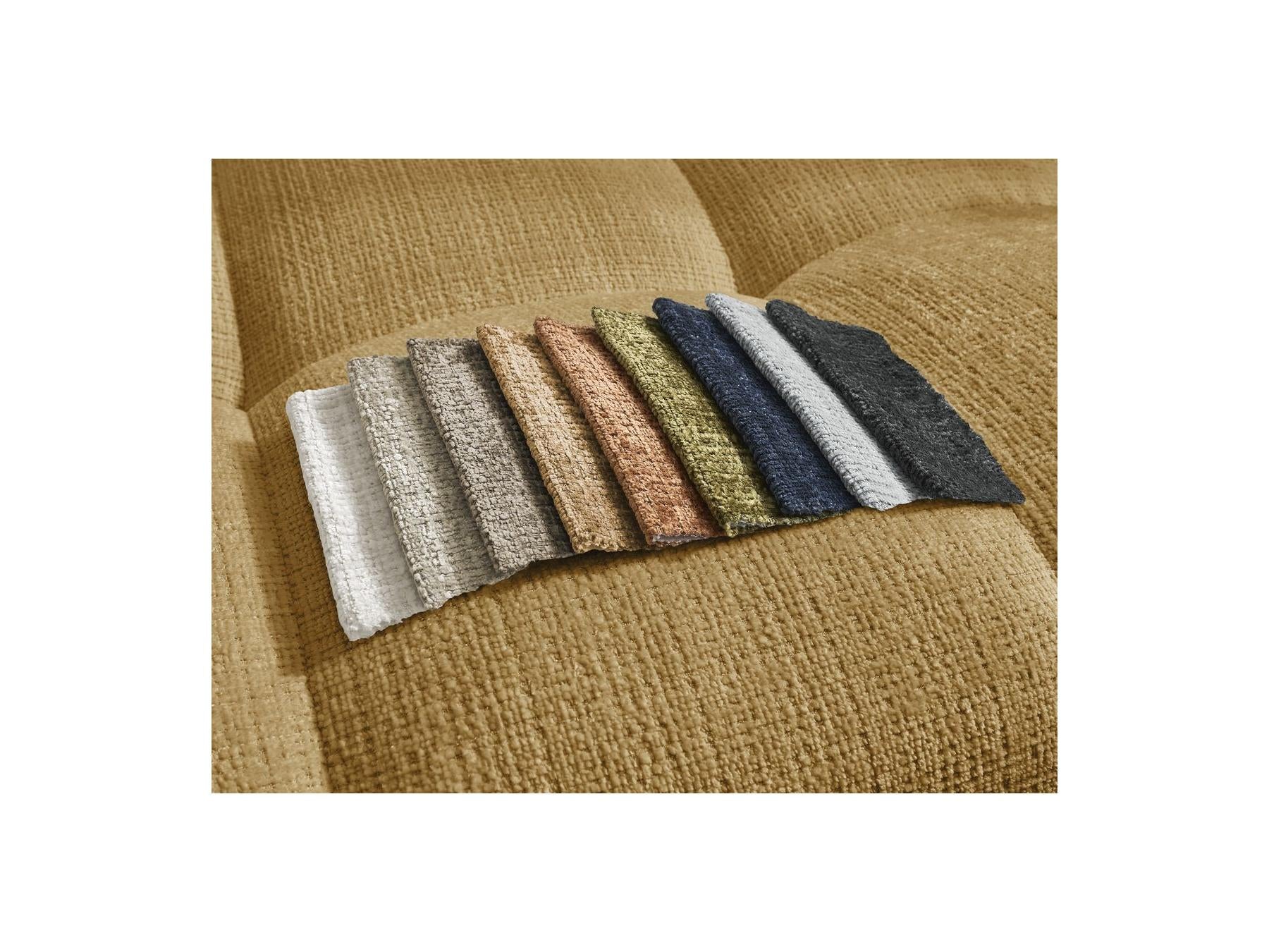 Anakin - Fixed Straight 3-Seater Sofa - Textured Fabric - 6 Cushions
