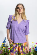 Top de jacquard Joplin malva