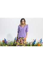 Top de jacquard Joplin malva