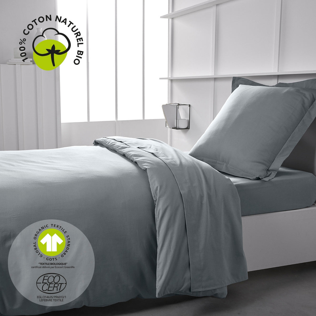 Organic - Drap Plat - Gris