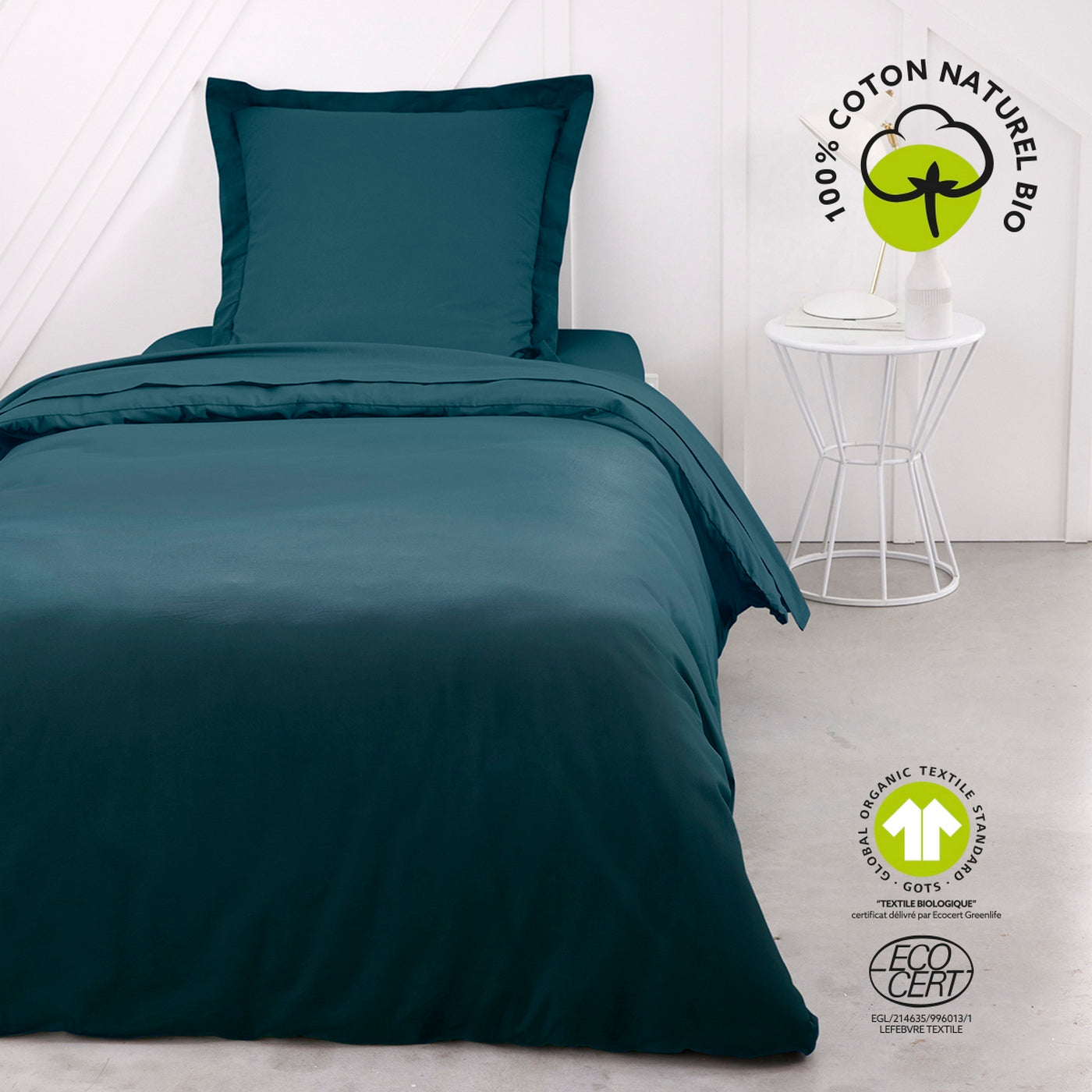 Organic - Drap Plat - Bleu