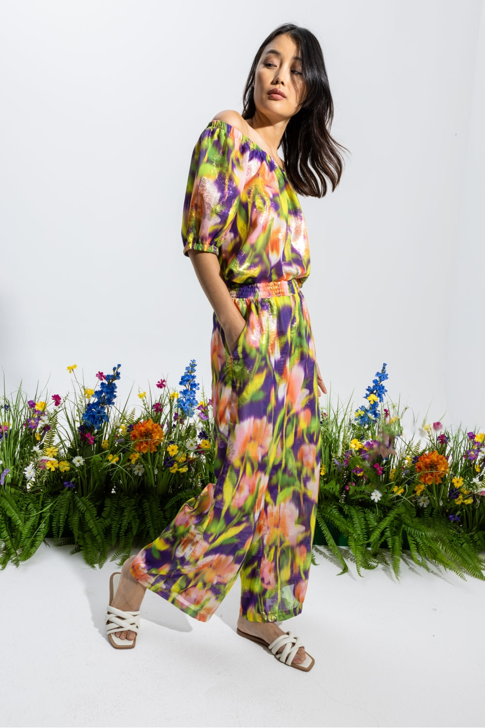 La Blouse Bardot Fuzzy Flower