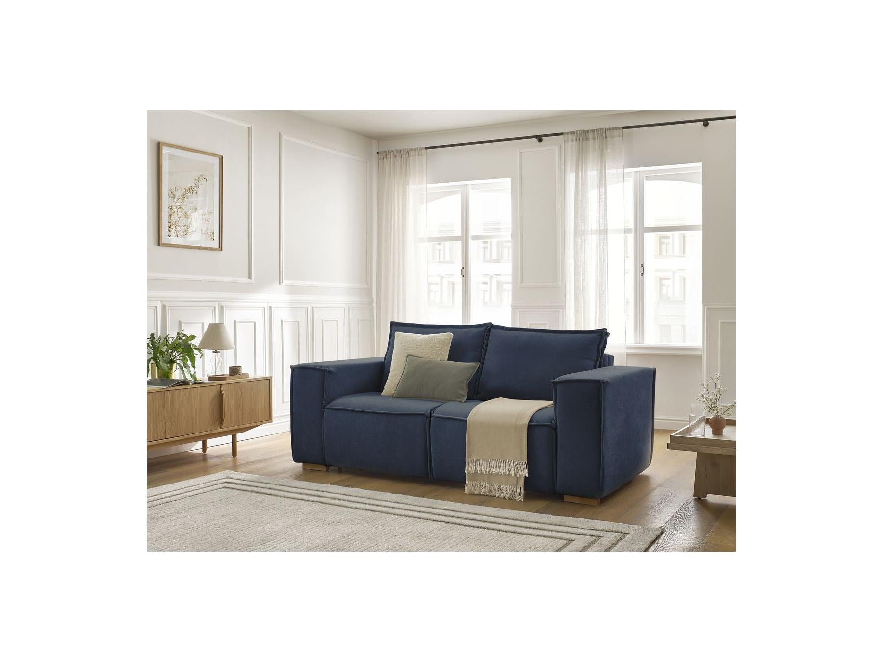 Chelsea - Sofá recto cama con apertura exprés - Tejido texturizado - 140X200