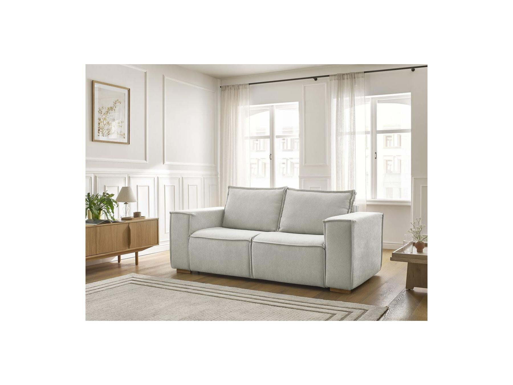 Chelsea - Canapé Droit Convertible Ouverture Express - Tissu Texturé - 160X200