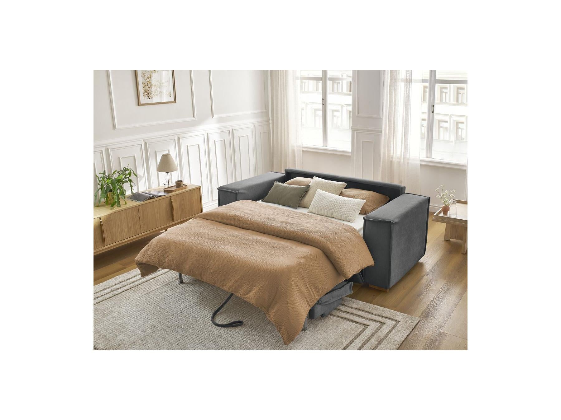 Chelsea - Canapé Droit Convertible Ouverture Express - Tissu Texturé - 160X200