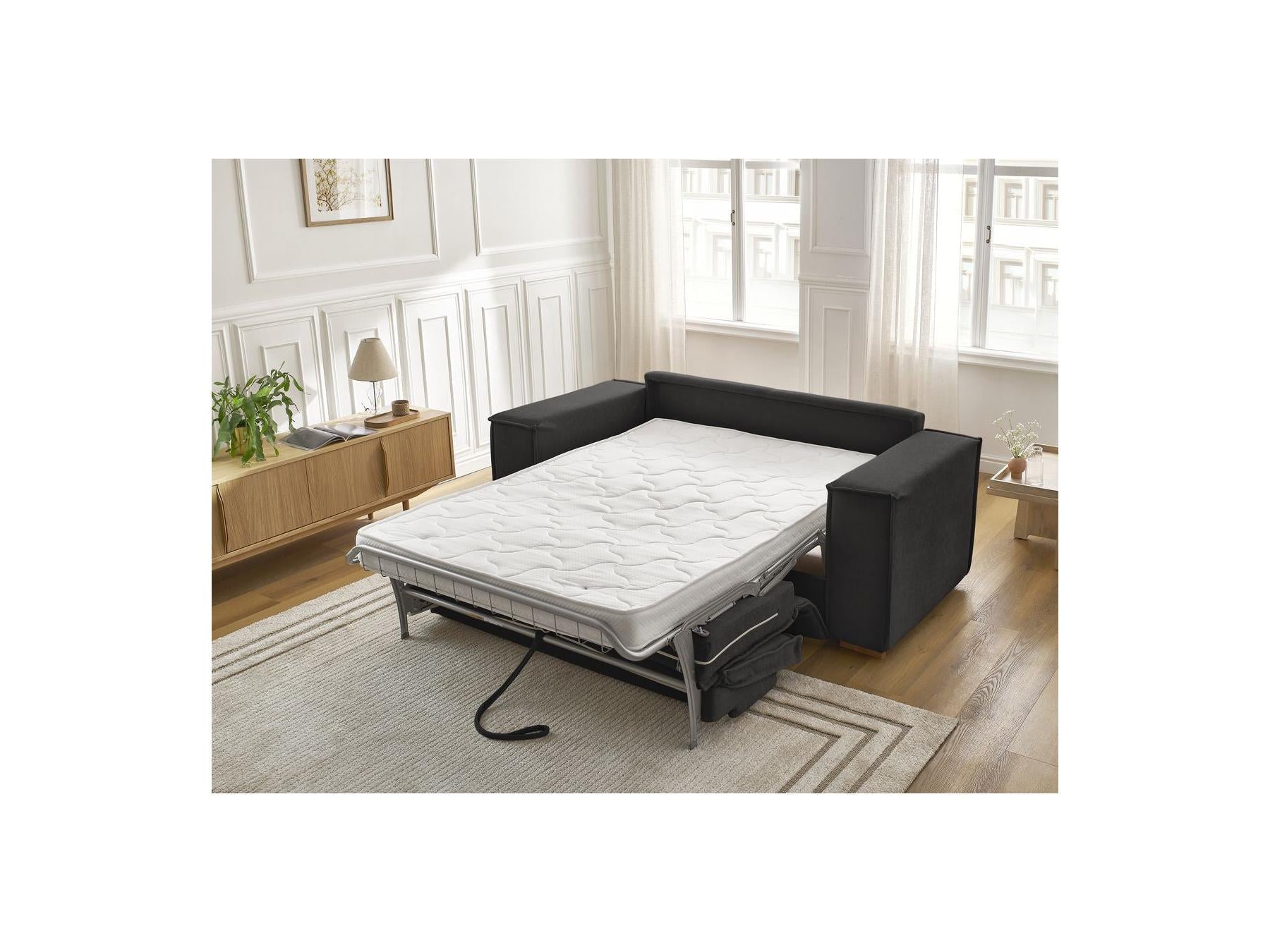 Chelsea - Canapé Droit Convertible Ouverture Express - Tissu Texturé - 160X200