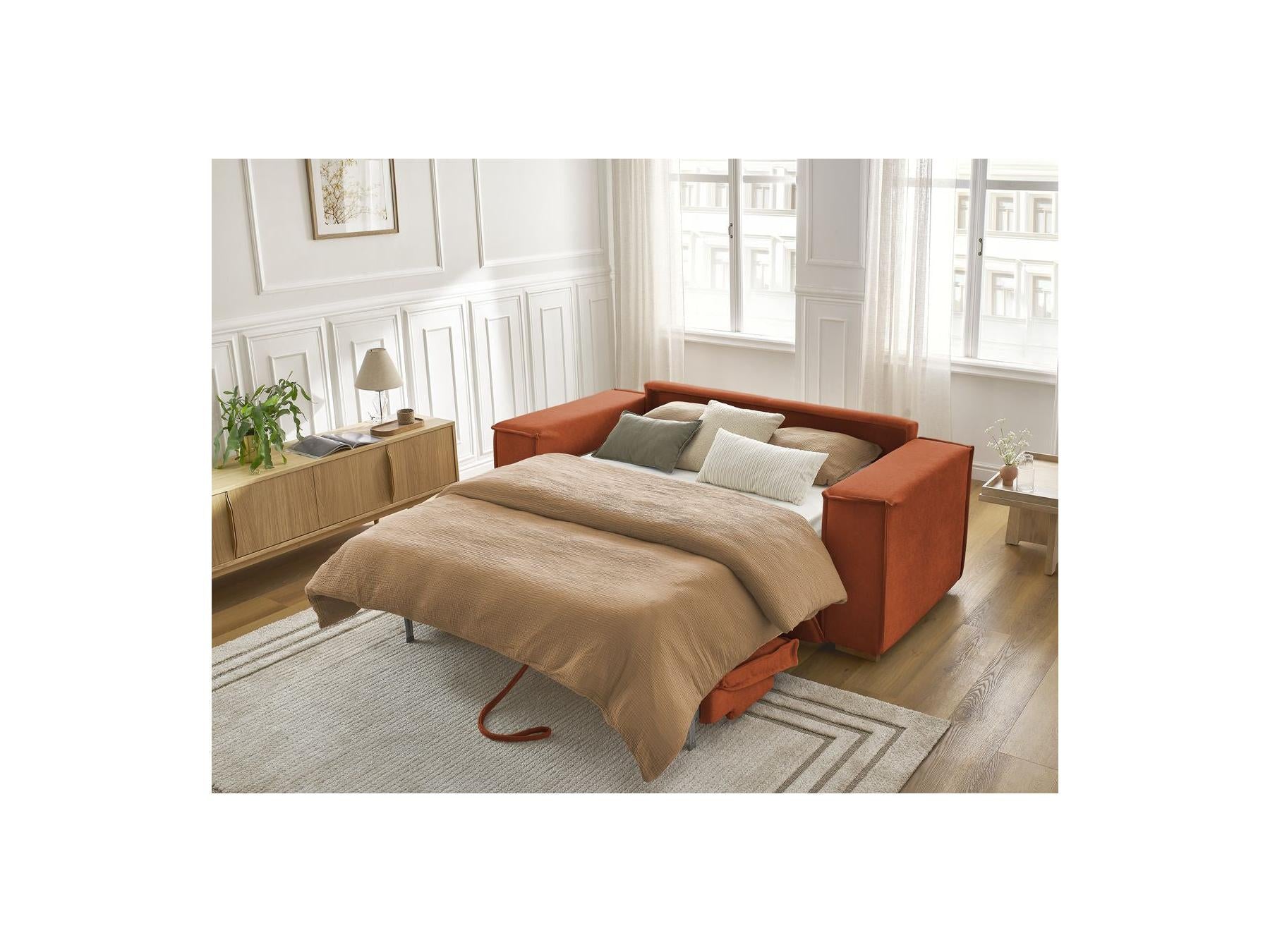 Chelsea - Canapé Droit Convertible Ouverture Express - Tissu Texturé - 160X200