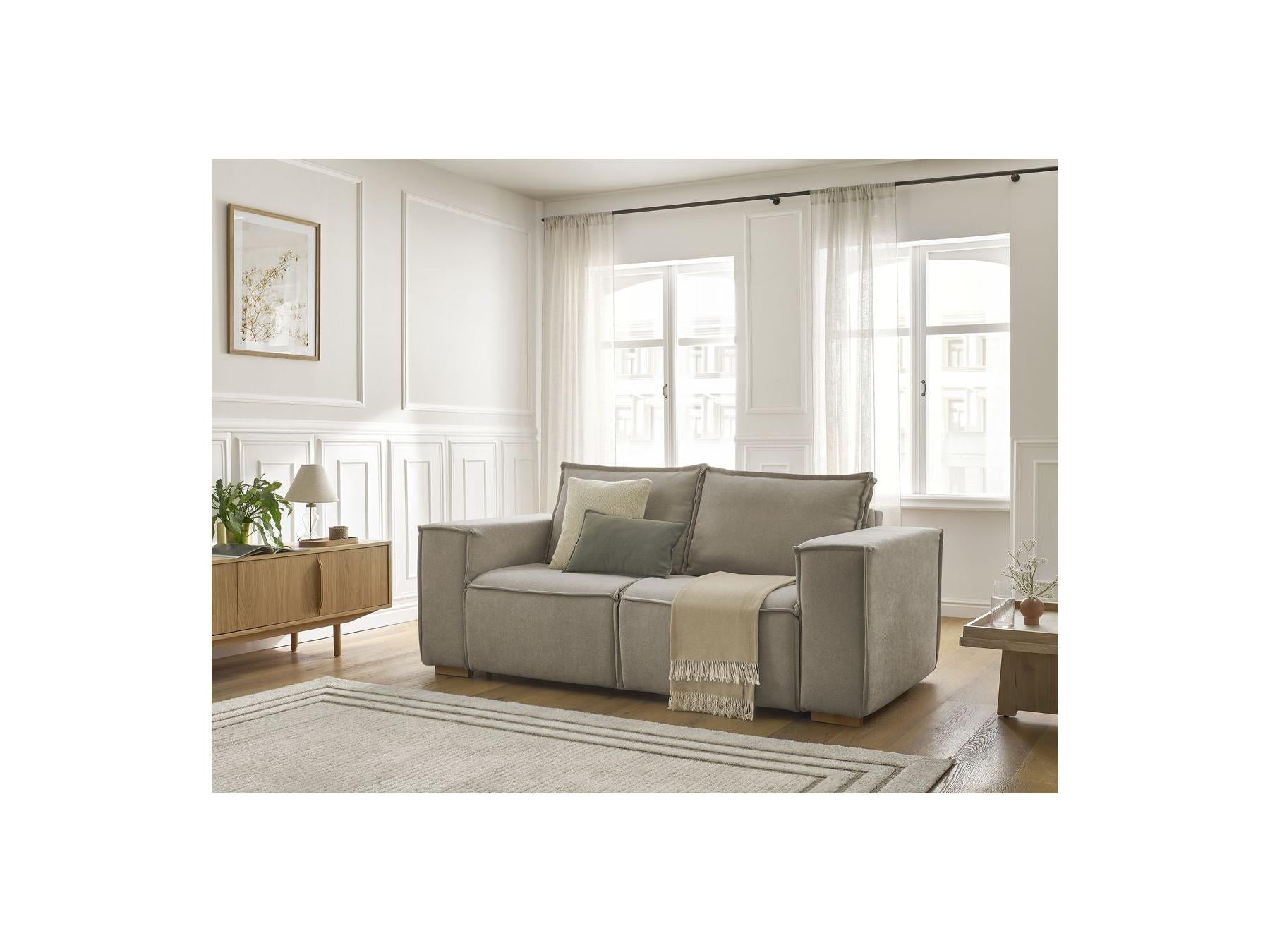 Chelsea - Canapé Droit Convertible Ouverture Express - Tissu Texturé - 160X200