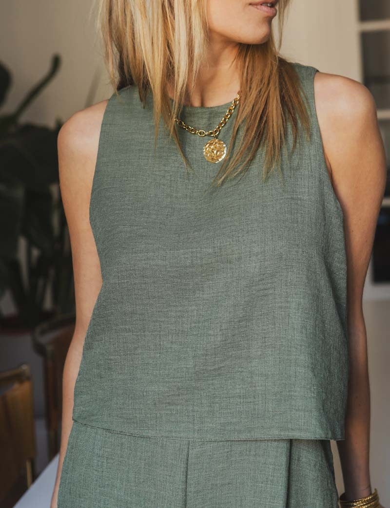 Jade Olive Jumpsuit