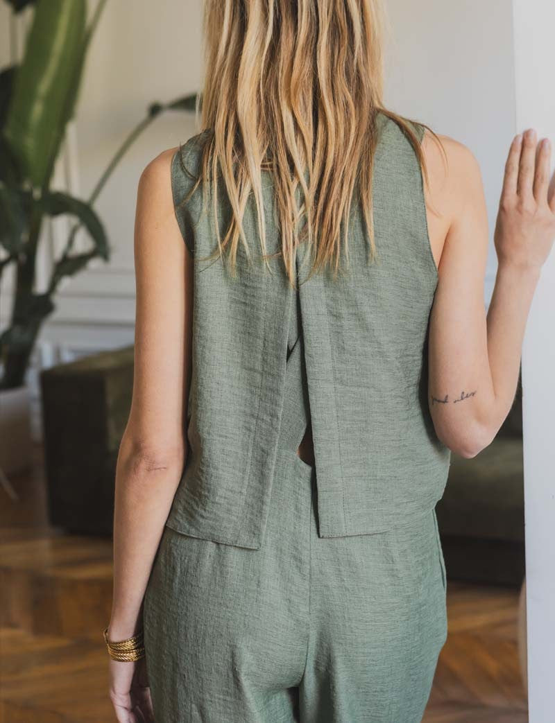 Jade Olive Jumpsuit