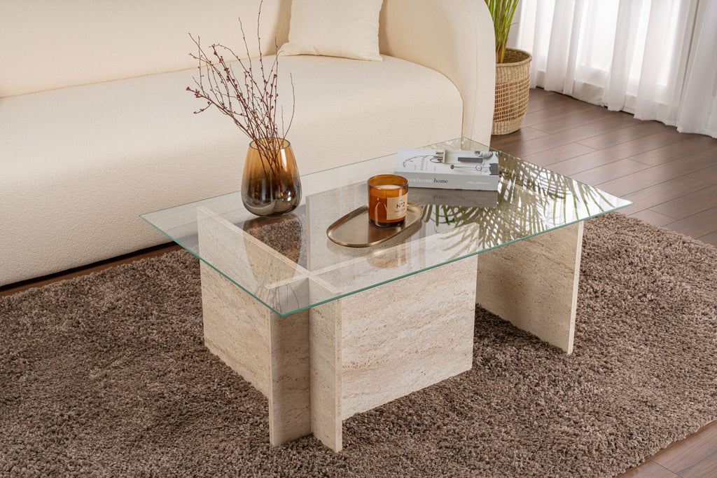 Vetrino - Mesa de Centro - Travertine
