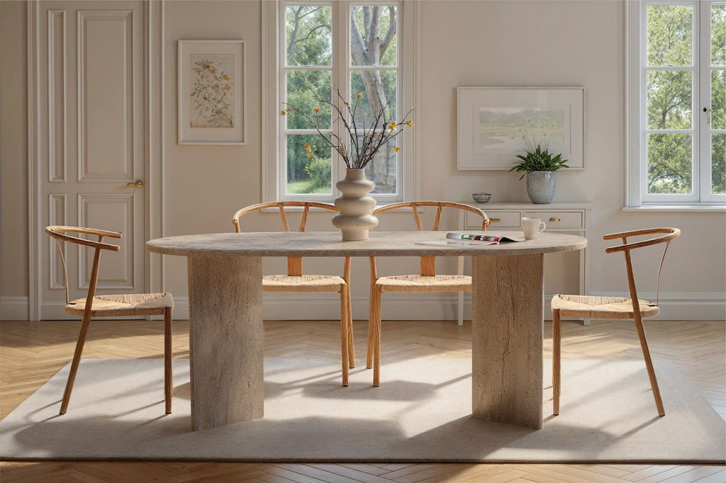 Sablin - Table à Manger - Travertine