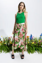 Jupe Lilou Maxi Flou - Vert