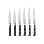 Sabatier Trompette - 6 cuchillos para carne de hoja lisa