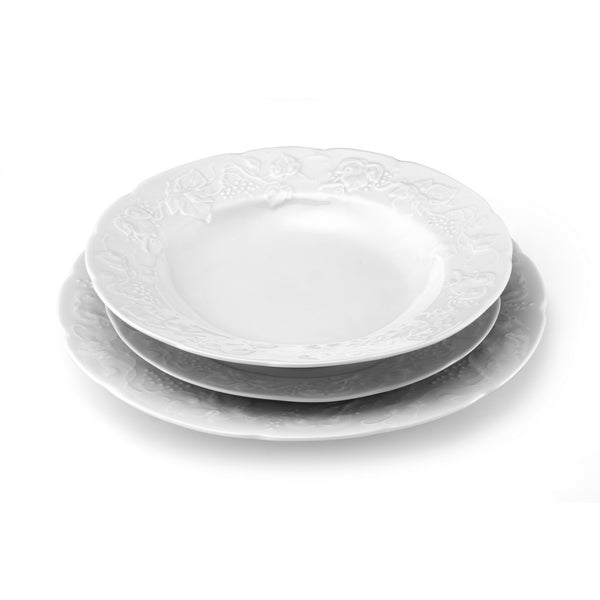 Provence - Servicio de 18 piezas - Porcelana - Blanco
