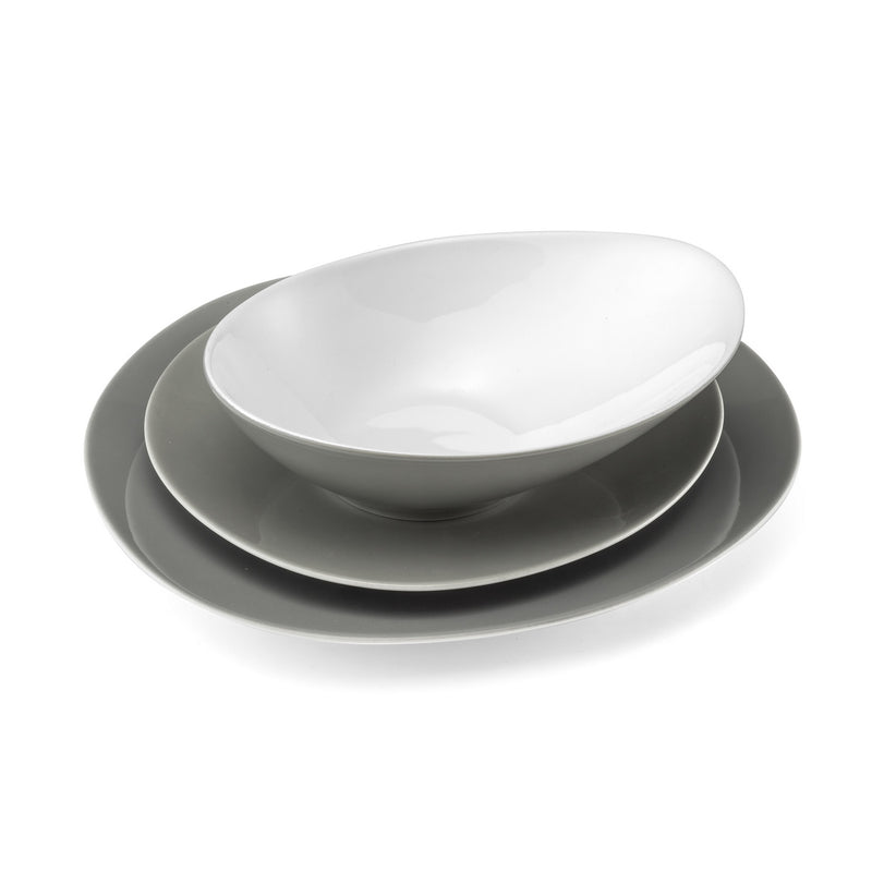 Sven Gris - Service 18 Pièces - Porcelaine - Gris
