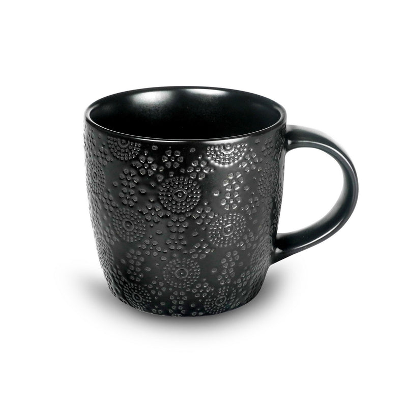 Black Japan - 6 tazas de café/té - Gres - Negro