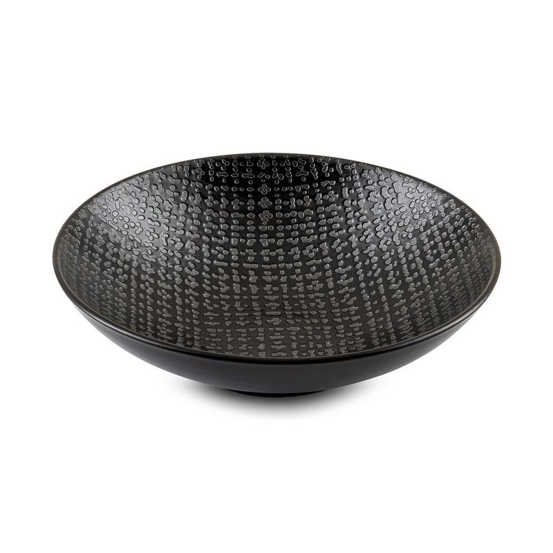 Black Tweed - Servicio de 18 piezas - Gres - Negro