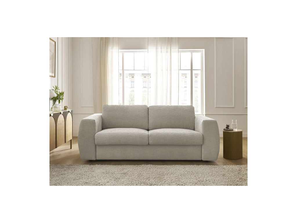 Hugo - Canapé Droit Convertible Ouverture Express - Tissu Texturé - 140X190