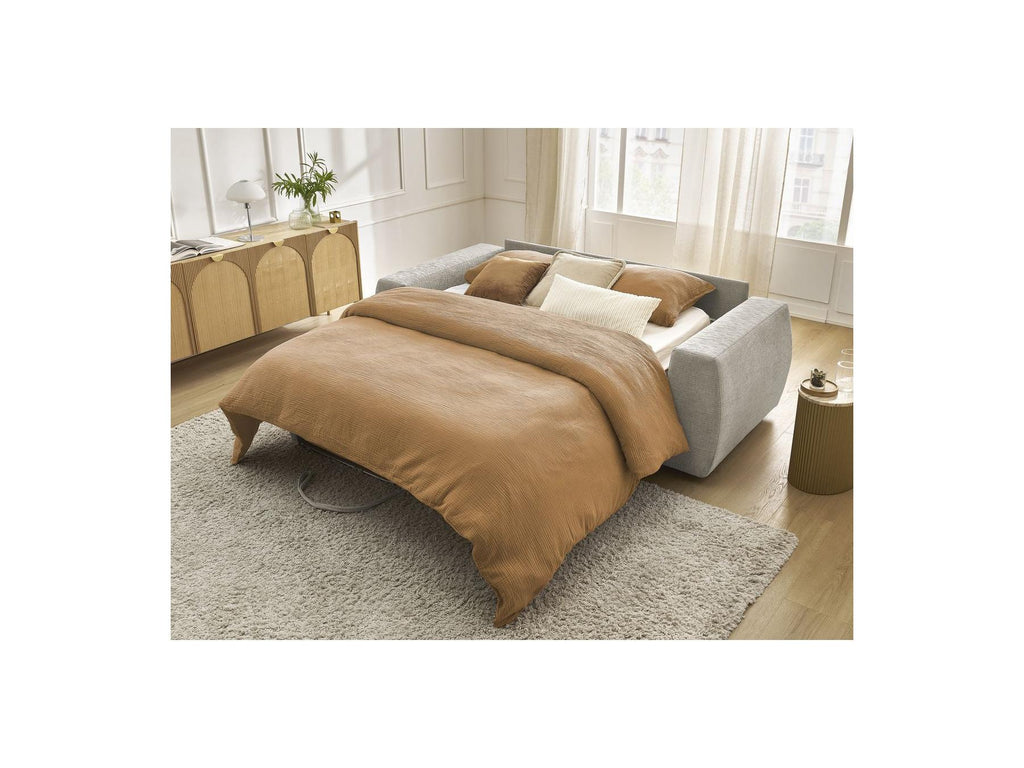 Hugo - Canapé Droit Convertible Ouverture Express - Tissu Texturé - 140X190