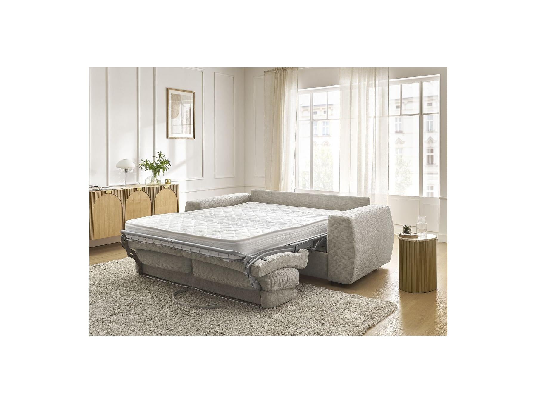 Hugo - Canapé Droit Convertible Ouverture Express - Tissu Texturé - 140X190