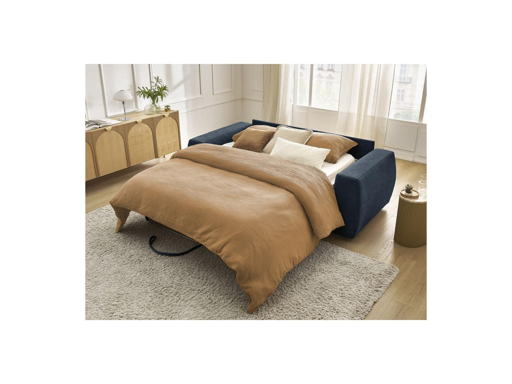 Hugo - Canapé Droit Convertible Ouverture Express - Tissu Texturé - 140X190