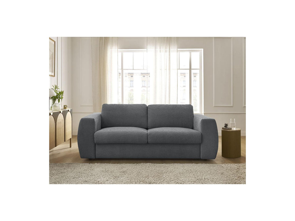 Hugo - Canapé Droit Convertible Ouverture Express - Tissu Texturé - 140X190