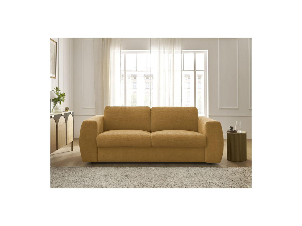 Hugo - Canapé Droit Convertible Ouverture Express - Tissu Texturé - 140X190