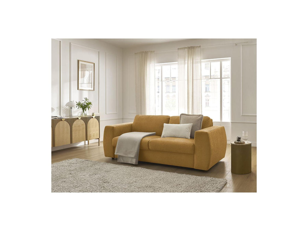 Hugo - Canapé Droit Convertible Ouverture Express - Tissu Texturé - 140X190