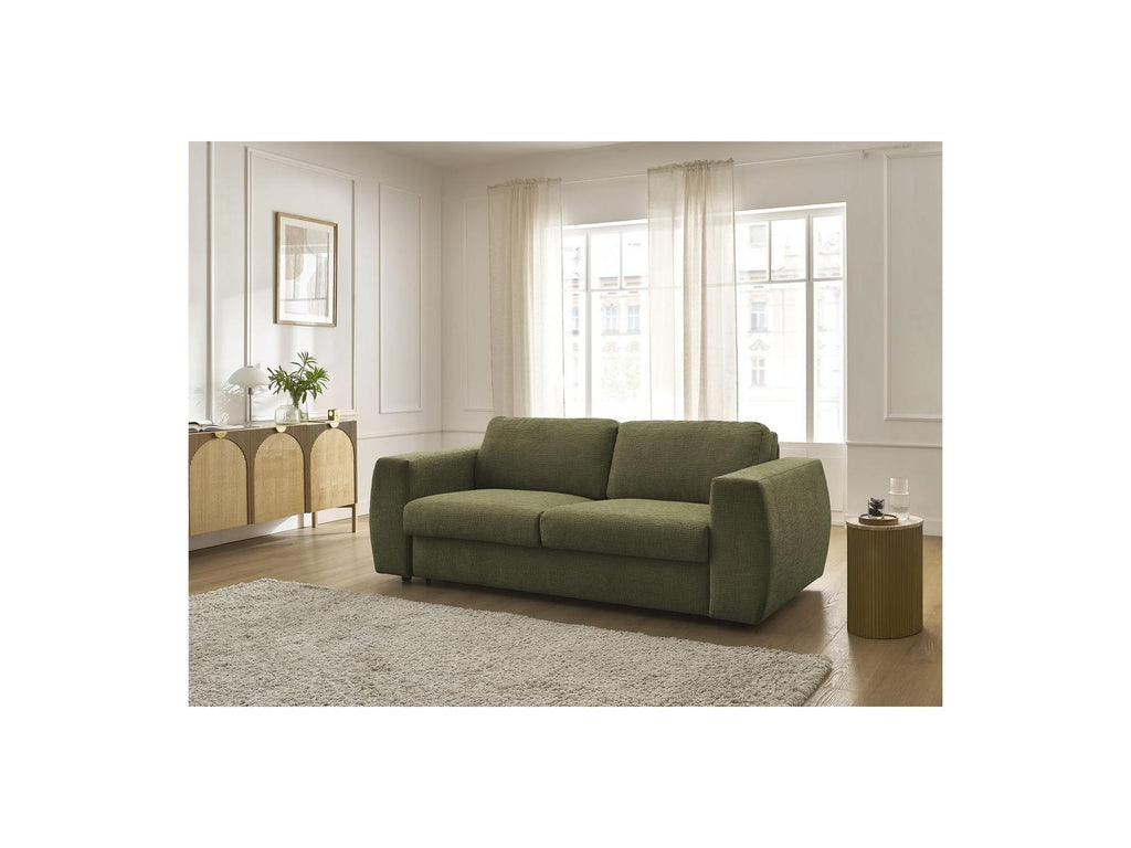Hugo - Canapé Droit Convertible Ouverture Express - Tissu Texturé - 140X190