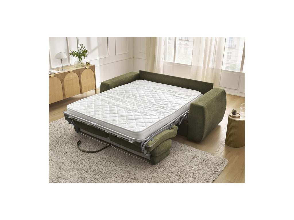 Hugo - Canapé Droit Convertible Ouverture Express - Tissu Texturé - 140X190