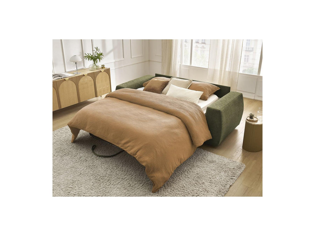 Hugo - Canapé Droit Convertible Ouverture Express - Tissu Texturé - 140X190