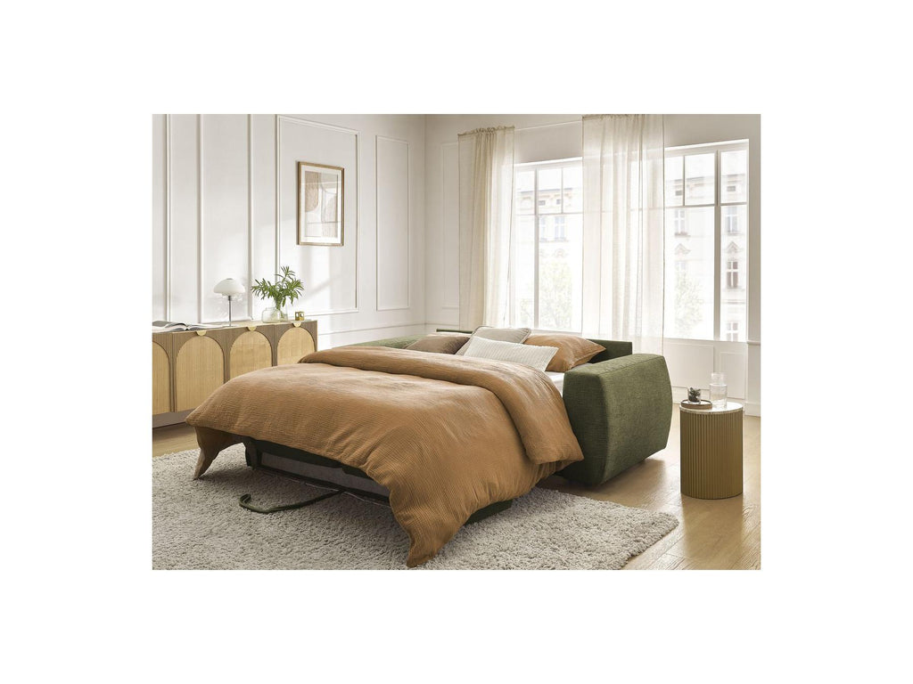 Hugo - Canapé Droit Convertible Ouverture Express - Tissu Texturé - 140X190
