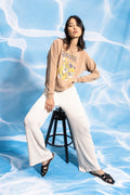 Le Pantalon Mélanie Dentelle Beige